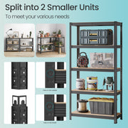 5 Tier Metal Storage Shelving Unit with Boltless Assembly for Garage or Kitchen by Songmics