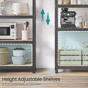 5 Tier Metal Storage Shelving Unit with Boltless Assembly for Garage or Kitchen by Songmics