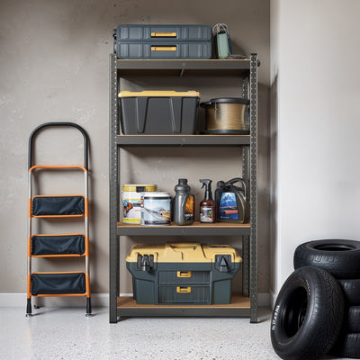 4 Tier Steel Shelving Unit for Garage Storage Heavy Duty Metal Rack by Songmics