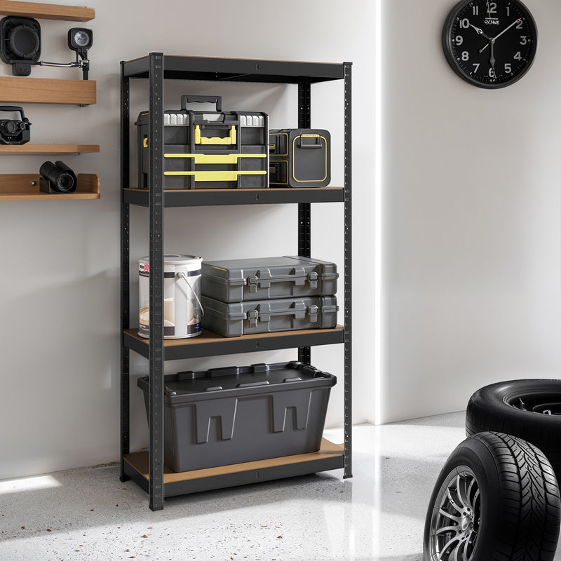 4 Tier Steel Shelving Unit for Garage Storage Heavy Duty Metal Rack by Songmics