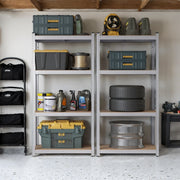 4 Tier Steel Shelving Units Set of 2 for Garage or Shed Heavy Duty Storage by Songmics