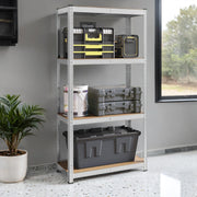 4 Tier Steel Shelving Units Set of 2 for Garage or Shed Heavy Duty Storage by Songmics