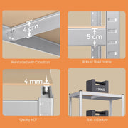 4 Tier Steel Shelving Units Set of 2 for Garage or Shed Heavy Duty Storage by Songmics