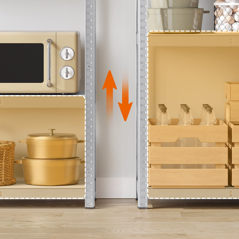 4 Tier Steel Shelving Units Set of 2 for Garage or Shed Heavy Duty Storage by Songmics