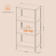 4 Tier Steel Shelving Units Set of 2 for Garage or Shed Heavy Duty Storage by Songmics