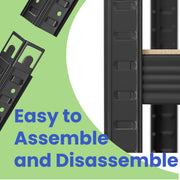 Set of 2 Five Tier Steel Storage Shelving Units with Tool Free Assembly by Songmics