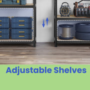 Set of 2 Five Tier Steel Storage Shelving Units with Tool Free Assembly by Songmics