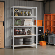 120x60x200cm 5 Tier Steel Shelving Unit for Garage Storage Heavy Duty and Adjustable by Songmics