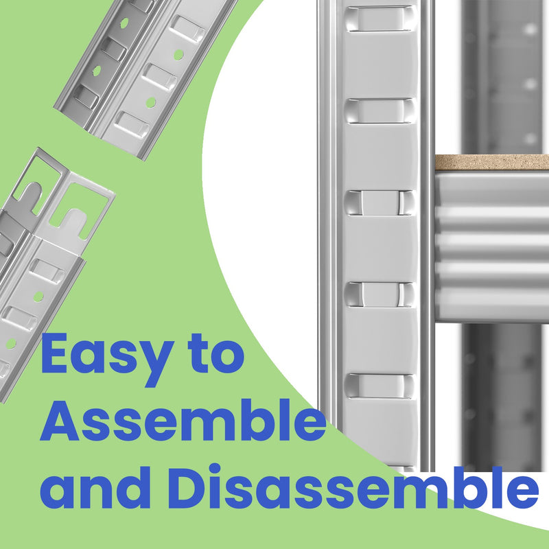 120x60x200cm 5 Tier Steel Shelving Unit for Garage Storage Heavy Duty and Adjustable by Songmics