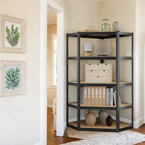 5 Tier Heavy Duty Metal Corner Shelf Unit for Garage and Storage by Songmics