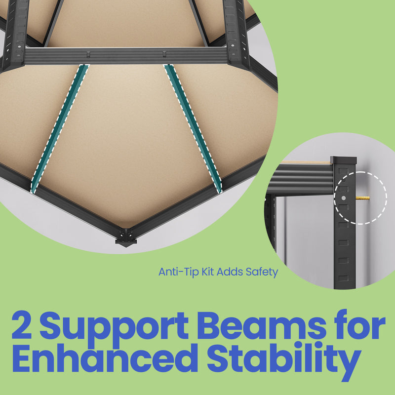 5 Tier Heavy Duty Metal Corner Shelf Unit for Garage and Storage by Songmics