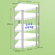 5 Tier Heavy Duty Metal Corner Shelf Unit for Garage and Storage by Songmics