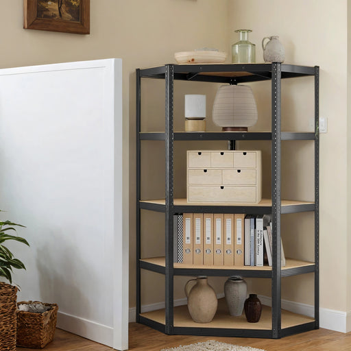 5 Tier Heavy Duty Metal Corner Shelf Unit for Garage and Storage by Songmics