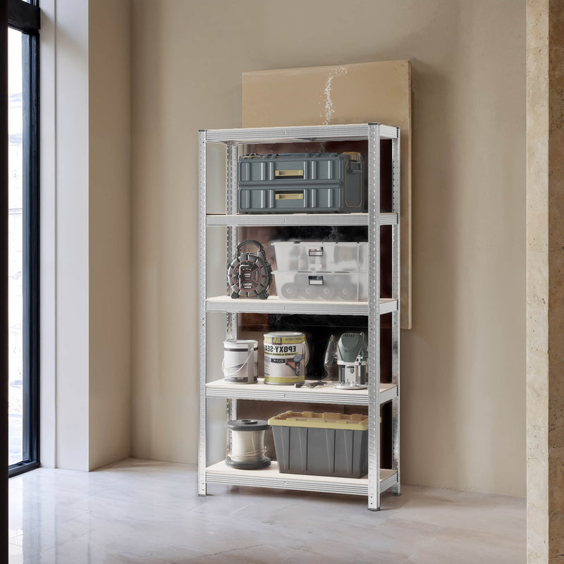 90x40x180cm 5 Tier Metal Storage Shelving Unit Boltless Freestanding Rack for Garage or Shed by Songmics
