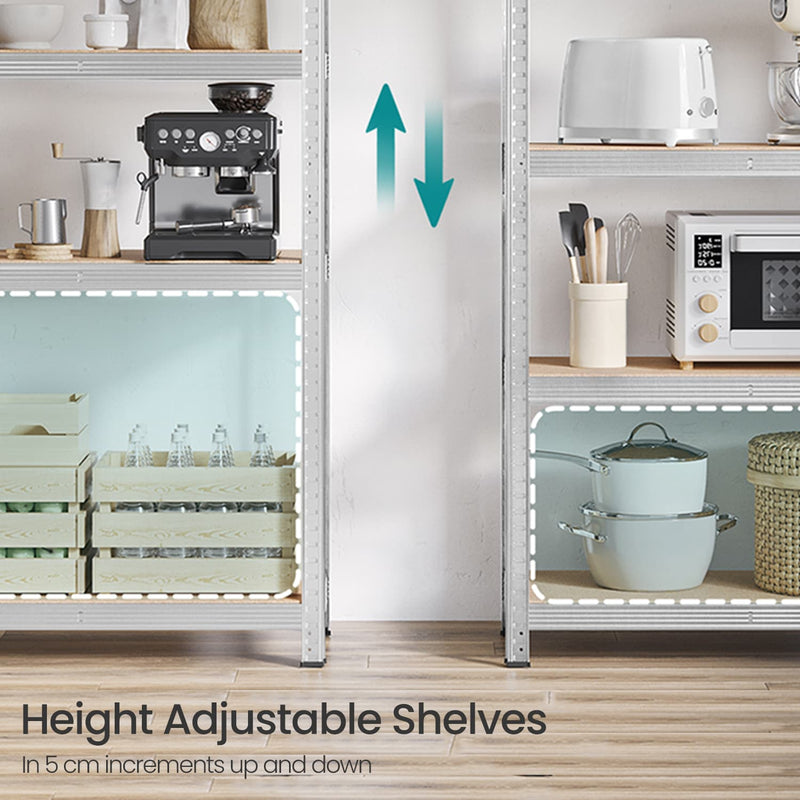 90x40x180cm 5 Tier Metal Storage Shelving Unit Boltless Freestanding Rack for Garage or Shed by Songmics
