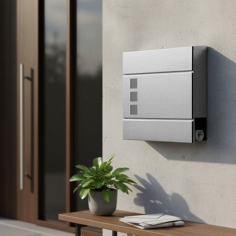 Mailbox with Secure Lock Stainless Steel 37x37cm by SONGMICS