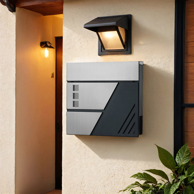 Wall Mounted Letterbox with Viewing Windows for Porch or Front Door by Songmics