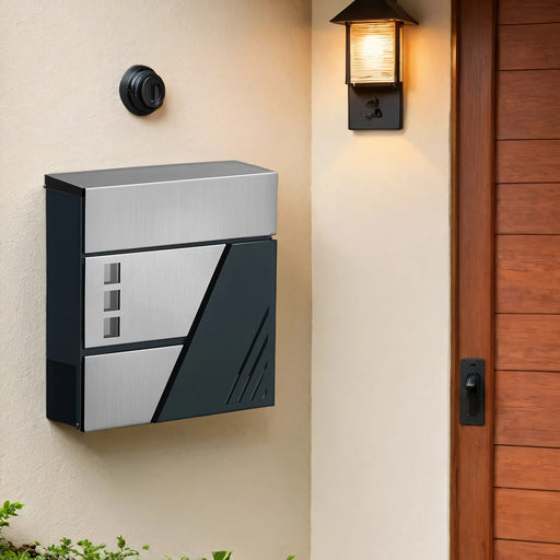 Wall Mounted Letterbox with Viewing Windows for Porch or Front Door by Songmics
