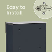 Wall Mounted Letterbox with Viewing Windows for Porch or Front Door by Songmics