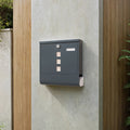 Wall Mounted Mailbox with Copper Lock Cylinder Weatherproof Steel Design by Songmics