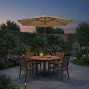 Outdoor Patio Sun Umbrella, Dual-Tilt System SONGMICS