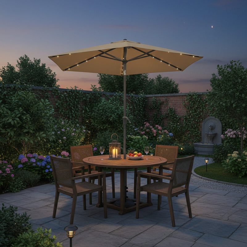 Outdoor Patio Sun Umbrella, Dual-Tilt System SONGMICS