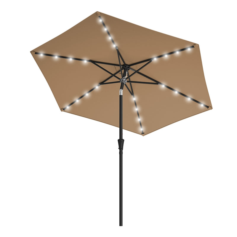 Outdoor Patio Sun Umbrella, Dual-Tilt System SONGMICS