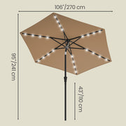 Outdoor Patio Sun Umbrella, Dual-Tilt System SONGMICS
