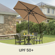 Outdoor Patio Sun Umbrella, Dual-Tilt System SONGMICS