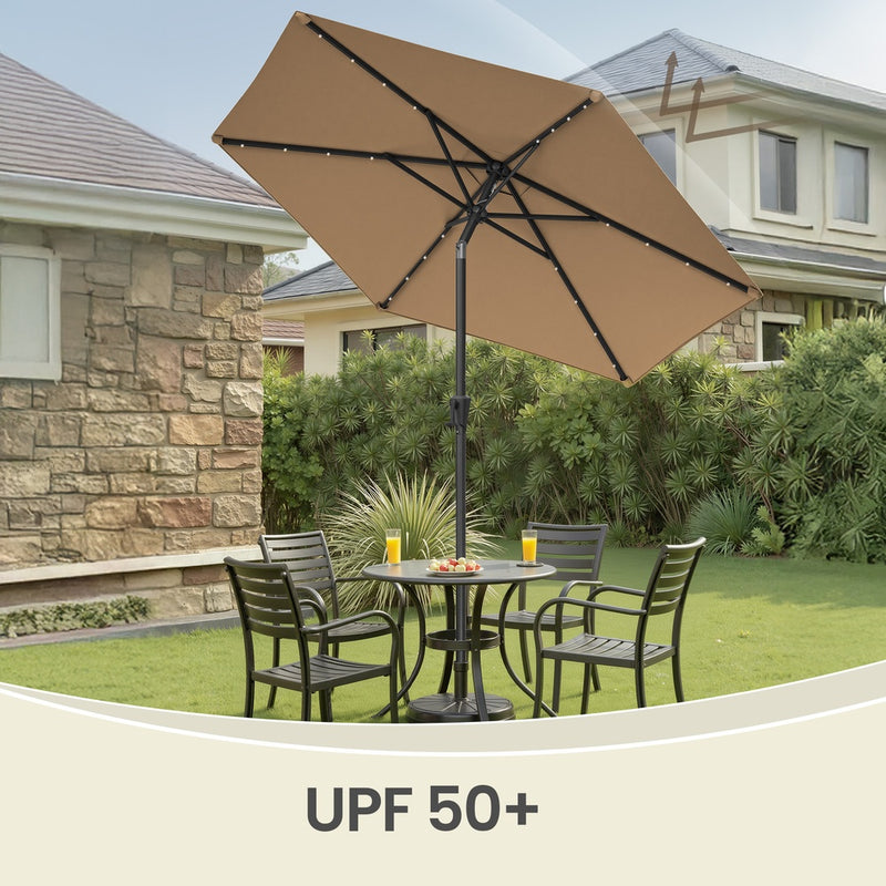 Outdoor Patio Sun Umbrella, Dual-Tilt System SONGMICS