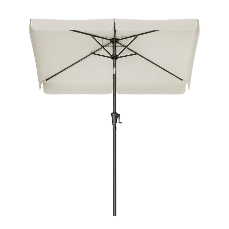 Beige Patio Parasol For Garden Shade With 2-Way Tilting UPF50+ Canopy & Steel Pole by SONGMICS Songmics