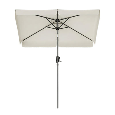 Beige Patio Parasol For Garden Shade With 2-Way Tilting UPF50+ Canopy & Steel Pole by SONGMICS Songmics