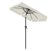 Beige Patio Parasol For Garden Shade With 2-Way Tilting UPF50+ Canopy & Steel Pole by SONGMICS Songmics