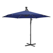 Outdoor Hanging Parasol Umbrella, 3 m Cantilever Sunshade with Base SONGMICS