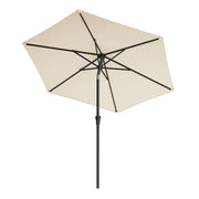Beige Garden Parasol with Crank Handle and Tilt, Adjustable UPF50+ Shade by SONGMICS Songmics