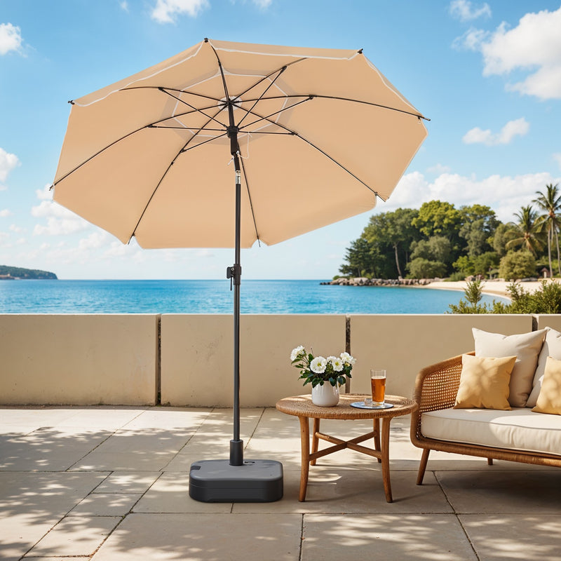 160 cm Garden Parasol with UPF 50 Plus UV Protection Ideal for Outdoor Shade by Songmics