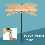 160 cm Garden Parasol with UPF 50 Plus UV Protection Ideal for Outdoor Shade by Songmics