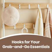 Coat Rack Hall Tree with Shoe Storage Bench and Hooks for Entryway 68.9 Inches by Vasagle