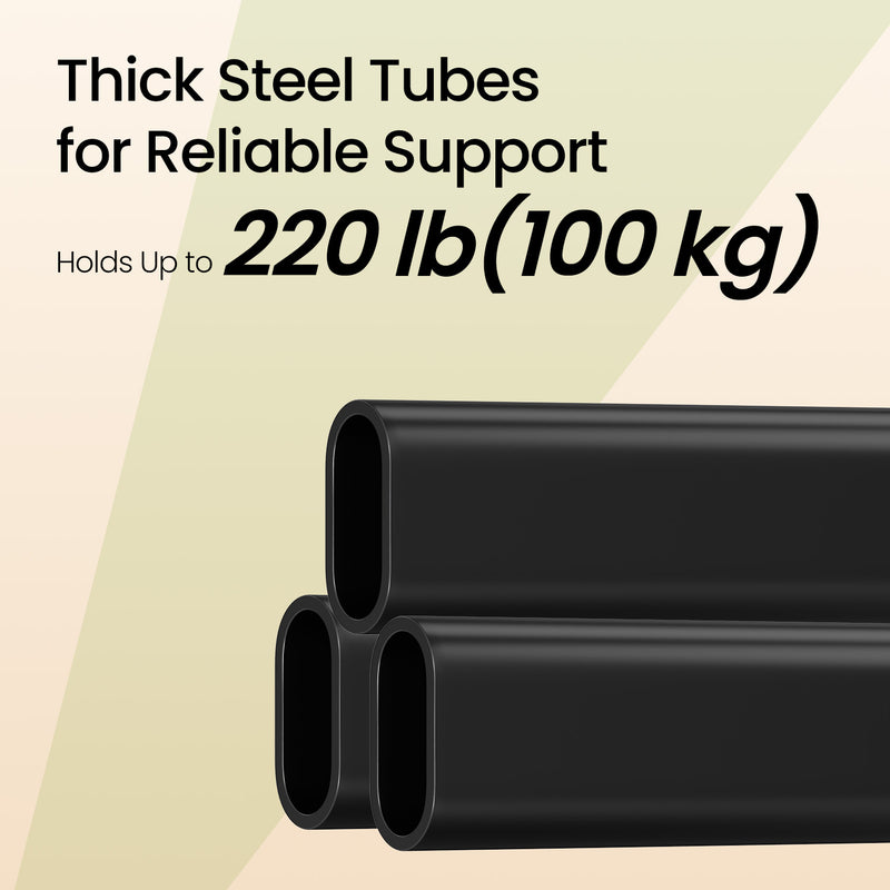 Heavy Duty Adjustable Clothes Rail with Wheels Holds Up to 100 kg by Songmics