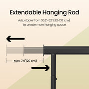 Heavy Duty Adjustable Clothes Rail with Wheels Holds Up to 100 kg by Songmics