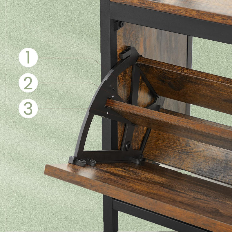 Coat Rack with Shoe Storage and Bench Hall Tree for Hallway Entryway Organisation by Vasagle