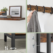 Coat Rack with Shoe Storage and Bench Hall Tree for Hallway Entryway Organisation by Vasagle