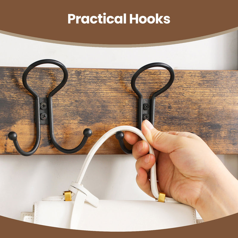 Coat Rack and Hallway Cabinet with Shoe Storage and Top Shelf for Entryway by Vasagle