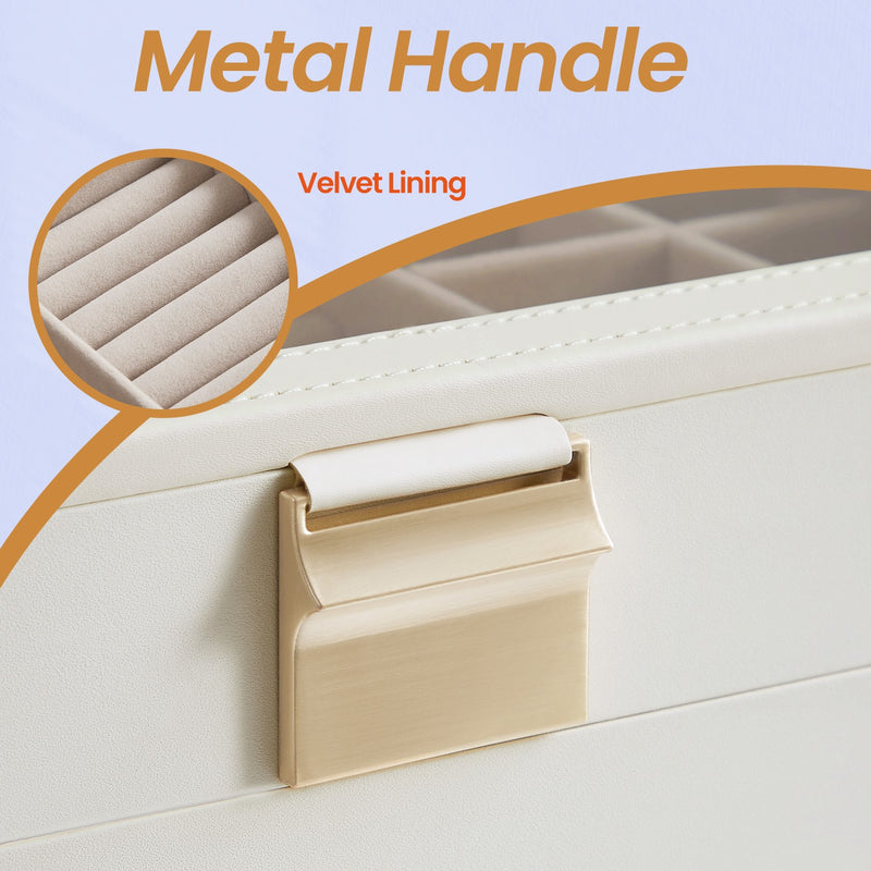 4 Tier Stackable Jewellery Organiser Trays for Drawers Space Saving Storage Box by Songmics