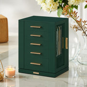 360 Degree Rotating Jewellery Box with 5 Drawers for Organised Storage by Songmics