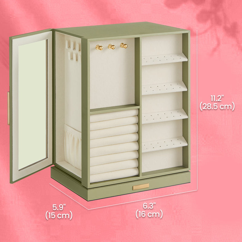 Rotating Jewellery Box with 5 Drawers Space Saving Organiser for Accessories by Songmics