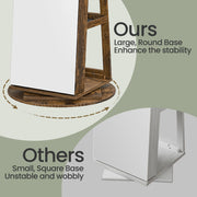 Lockable 360 Degree Swivel Jewellery Armoire with Frameless Full Length Mirror by Songmics