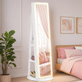 LED Mirror Jewellery Cabinet with Lock and Full Length Mirror Gift for Her by Songmics