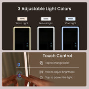 LED Mirror Jewellery Cabinet with Lock and Full Length Mirror Gift for Her by Songmics