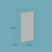 White Wall Mounted Lockable Jewellery Cabinet with Mirror Space Saving Design by Songmics